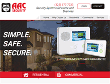 Tablet Screenshot of aac-security.com